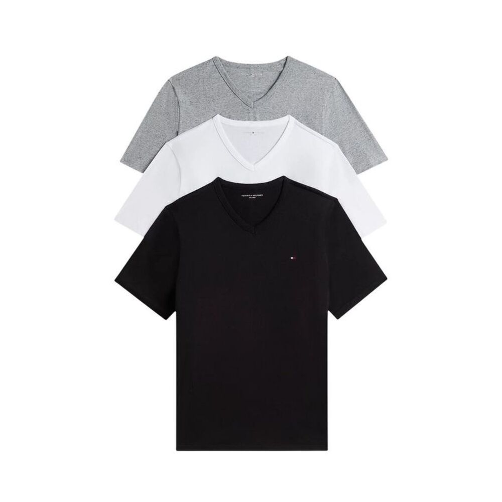 Tommy Hilfiger Black And White Cotton Tank Men's Tops
